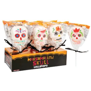 Day of the Dead Marshmallow Skull Lollipop, 1.4oz