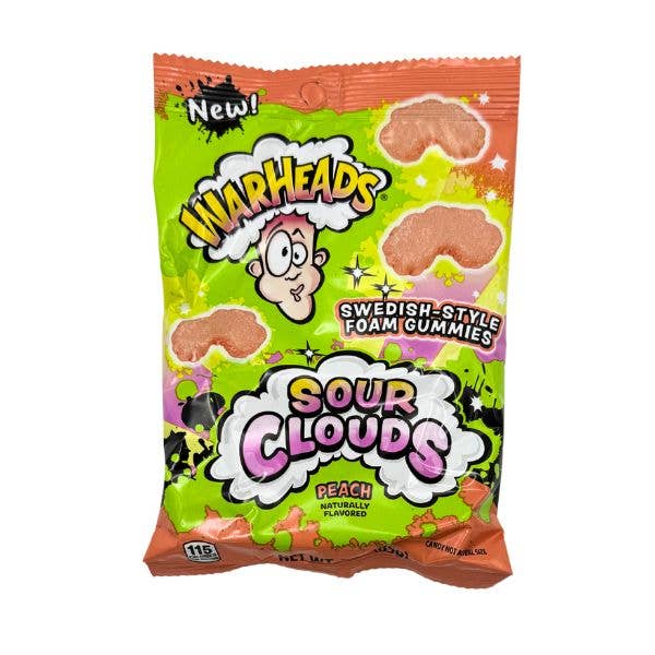 Warheads Sour Clouds Peach 3oz