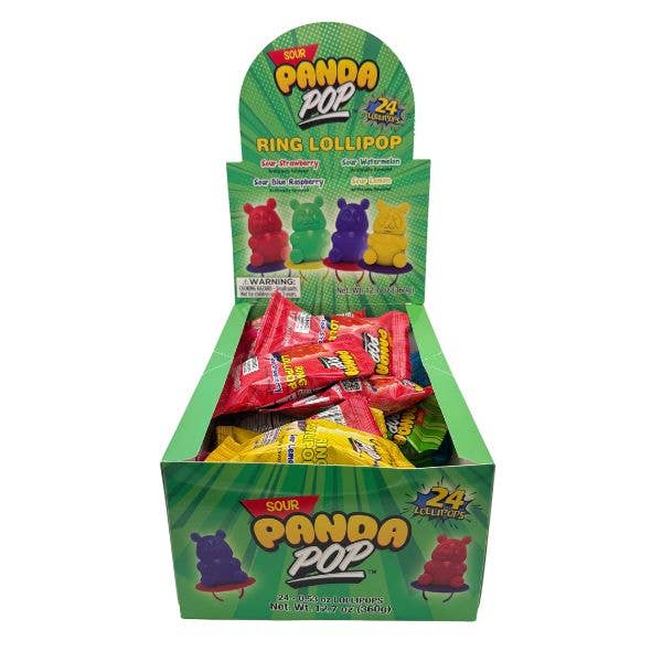 Sour Panda Pop Ring Lollipops