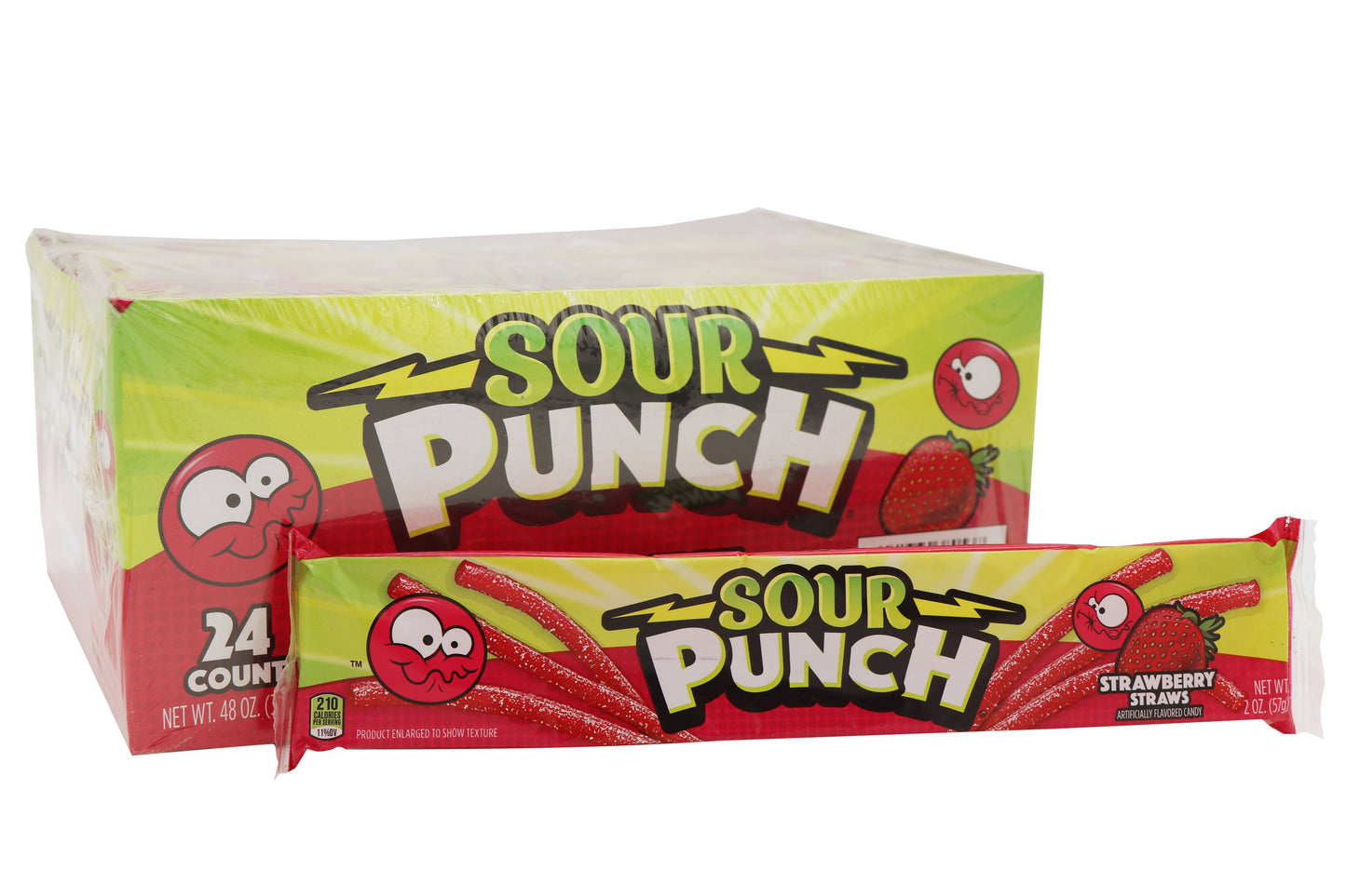 Sour Punch Straws Strawberry, 2oz