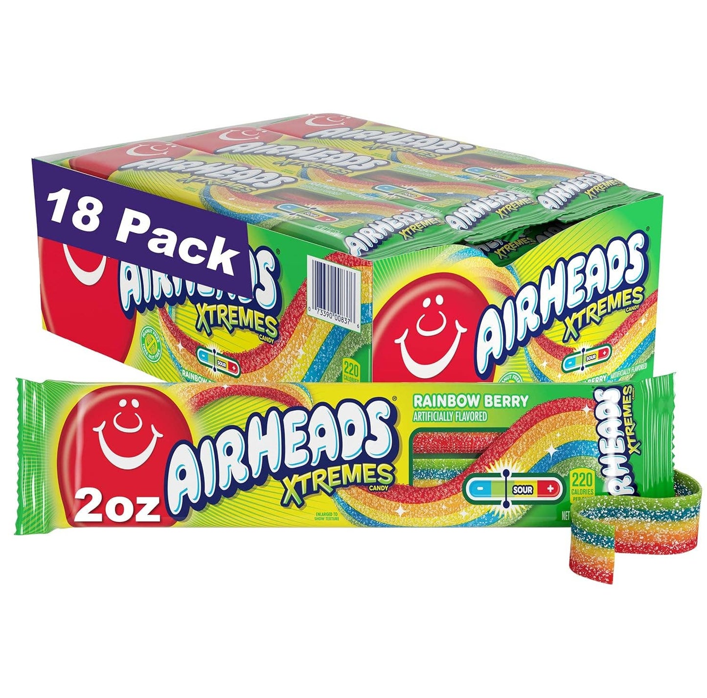 Airheads Tray Xtremes Sour Belts 2oz